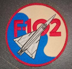 F-102 Delta Dart Shoulder Patch, 3.5 inch, Hook and Loop